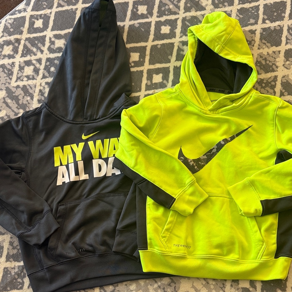 Nike Kids Hoodie Set - Black and Bright Yellow